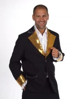 Colbert Zwart Met Gouden Pailletten