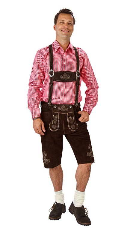 Lederen Lederhose Donkerbruin