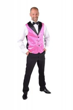 Vest Pailletten Pink Deluxe