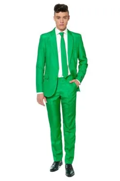 Solid Green Suitmeister Kostuum