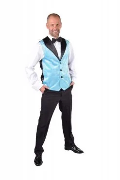 Vest Pailletten Turqoise Deluxe