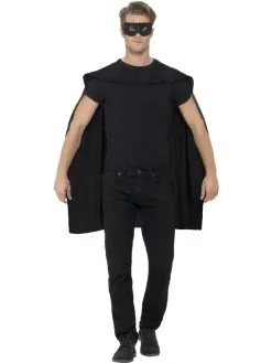 Zwarte Helden Cape En Masker