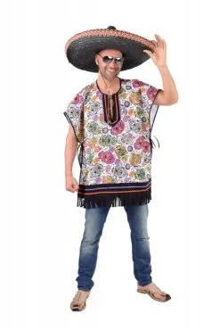 Poncho Mexican Skull